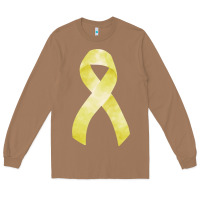 Toasted Coconut sarcoma or bone cancer ribbon Long Sleeve Tee - FaDigitalArtStudio