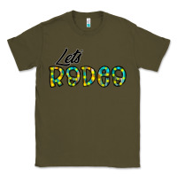 Army Green let's rodeo Classic Tee - CowhideDigitalArt