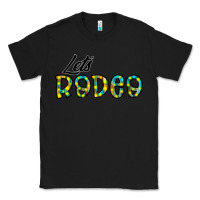 Black let's rodeo Classic Tee - CowhideDigitalArt
