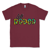 Burgundy let's rodeo Classic Tee - CowhideDigitalArt