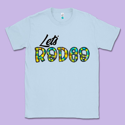 Let's Rodeo Classic Tee Designed By Cowhidedigitalart