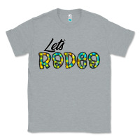 Heather Grey let's rodeo Classic Tee - CowhideDigitalArt