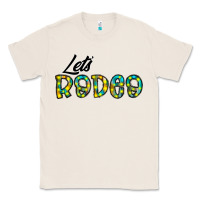 Natural let's rodeo Classic Tee - CowhideDigitalArt