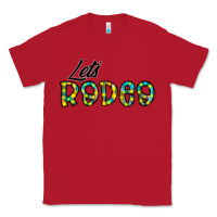 Red let's rodeo Classic Tee - CowhideDigitalArt