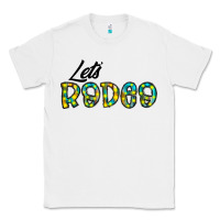 White let's rodeo Classic Tee - CowhideDigitalArt