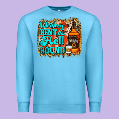 Whiskey Bent And Hell Bound Premium Sweatshirt Designed By Jasminsmagicworld