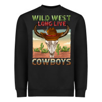 Black wild west long live cowboys Heavyweight Sweatshirt - texasbilliewilder
