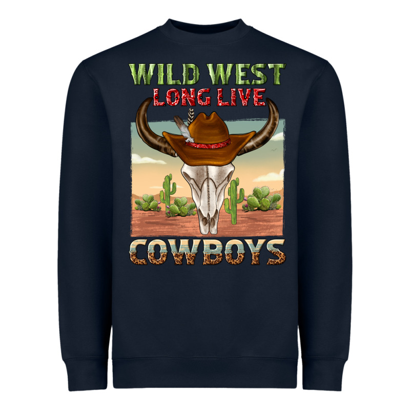 Wild West Long Live Cowboys Heavyweight Sweatshirt by texasbilliewilder | Teevron