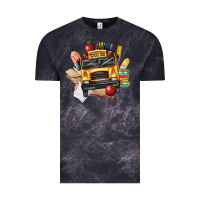 Cloud Black school bus driver front Vintage Tee - texasbilliewilder