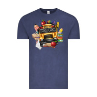 Vintage Denim school bus driver front Vintage Tee - texasbilliewilder