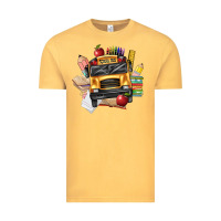 Vintage Mustard school bus driver front Vintage Tee - texasbilliewilder
