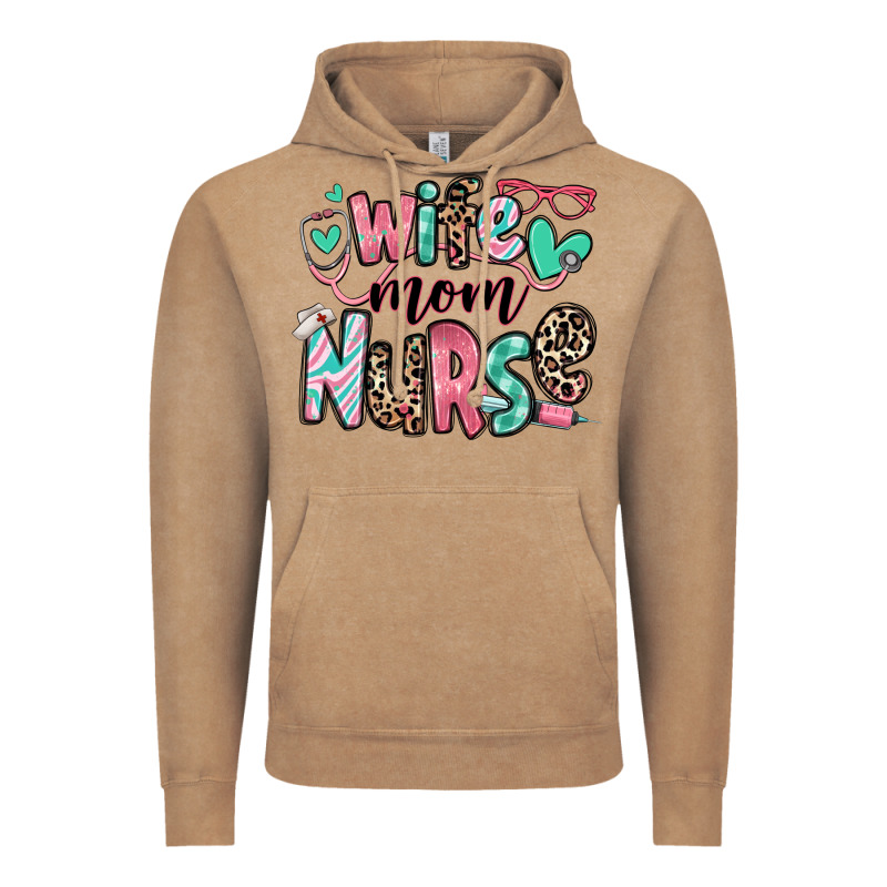 Wife Mom Nurse Vintage Hoodie by RanaPortraitStore | Teevron