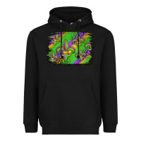Black mardi gras fleur de lis background Heavyweight Hoodie - Jasminsmagicworld