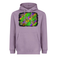 Lavender mardi gras fleur de lis background Heavyweight Hoodie - Jasminsmagicworld
