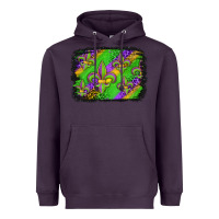 Plum mardi gras fleur de lis background Heavyweight Hoodie - Jasminsmagicworld