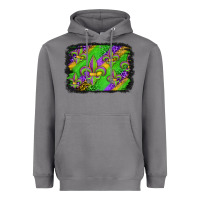 Storm mardi gras fleur de lis background Heavyweight Hoodie - Jasminsmagicworld