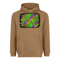 Toasted Coconut mardi gras fleur de lis background Heavyweight Hoodie - Jasminsmagicworld
