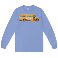 Colony Blue school bus Long Sleeve Tee - FaDigitalArtStudio