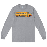 Heather Grey school bus Long Sleeve Tee - FaDigitalArtStudio