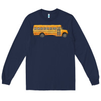 Navy school bus Long Sleeve Tee - FaDigitalArtStudio