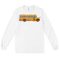 White school bus Long Sleeve Tee - FaDigitalArtStudio