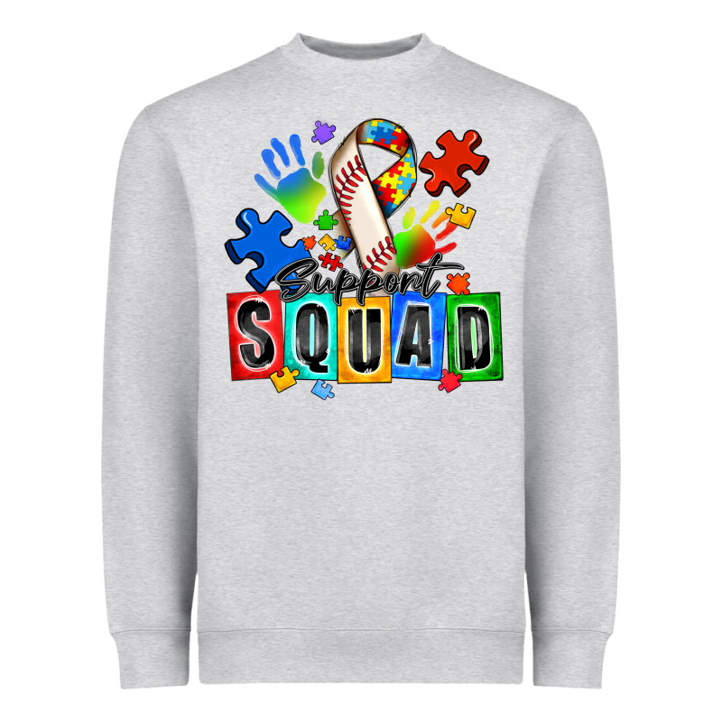 Baseball Support Squad Autism Heavyweight Sweatshirt by Zillion Design Studio | Teevron