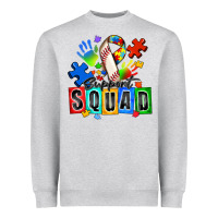 Heather Grey baseball support squad autism Heavyweight Sweatshirt - Zillion Design Studio