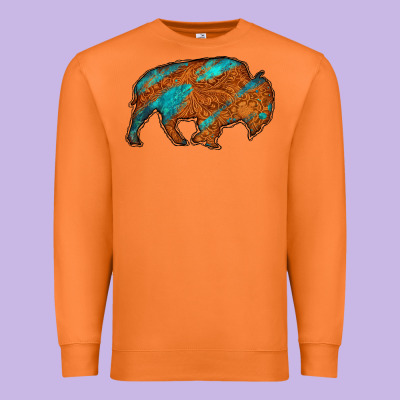 Bison Premium Sweatshirt Designed By Jasminsmagicworld