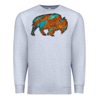Heather Grey bison Premium Sweatshirt - Jasminsmagicworld