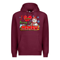 Burgundy i love being a mamaw Premium Hoodie - MaliasSmallBusiness