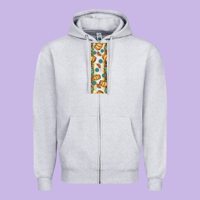 Pumpkin Fall Zipper Hoodie Designed By Bundleandbundleshop