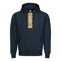 Navy pumpkin fall Zipper Hoodie - BundleAndBundleShop