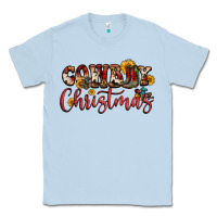 Dusty Blue cowboy christmas Classic Tee - FaDigitalArtStudio