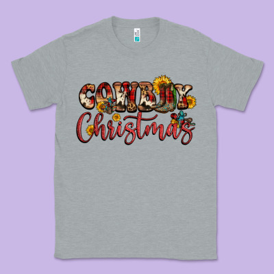 Cowboy Christmas Classic Tee Designed By Fadigitalartstudio