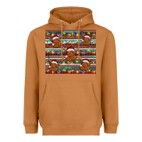 Meerkat christmas turquoise serape highland cow Heavyweight Hoodie - BarkalooDesign