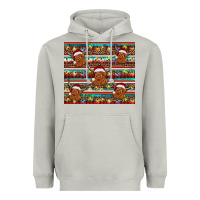 Moon Dust christmas turquoise serape highland cow Heavyweight Hoodie - BarkalooDesign