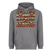 Storm christmas turquoise serape highland cow Heavyweight Hoodie - BarkalooDesign