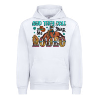 White and they call the thing rodeo Urban Hoodie - Artiststas