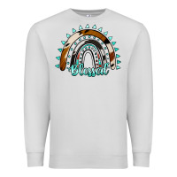 Dove Grey blessed rainbow cowhide aztec Premium Sweatshirt - Jasminsmagicworld