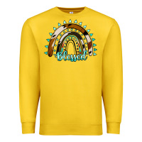 Lemon blessed rainbow cowhide aztec Premium Sweatshirt - Jasminsmagicworld