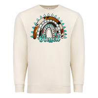 Sandshell blessed rainbow cowhide aztec Premium Sweatshirt - Jasminsmagicworld