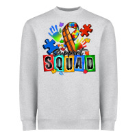 Heather Grey basketball support squad autism Heavyweight Sweatshirt - Zillion Design Studio