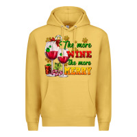 Antique Gold The more wine the more merry Premium Hoodie - AdoDesignShop