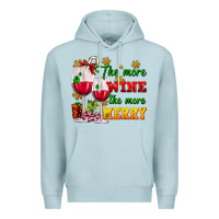 Blue Mist The more wine the more merry Premium Hoodie - AdoDesignShop
