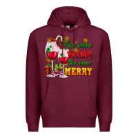 Burgundy The more wine the more merry Premium Hoodie - AdoDesignShop