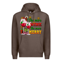 Coffee The more wine the more merry Premium Hoodie - AdoDesignShop