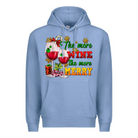 Colony Blue The more wine the more merry Premium Hoodie - AdoDesignShop