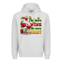 Dove Grey The more wine the more merry Premium Hoodie - AdoDesignShop