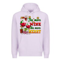 Lilac The more wine the more merry Premium Hoodie - AdoDesignShop