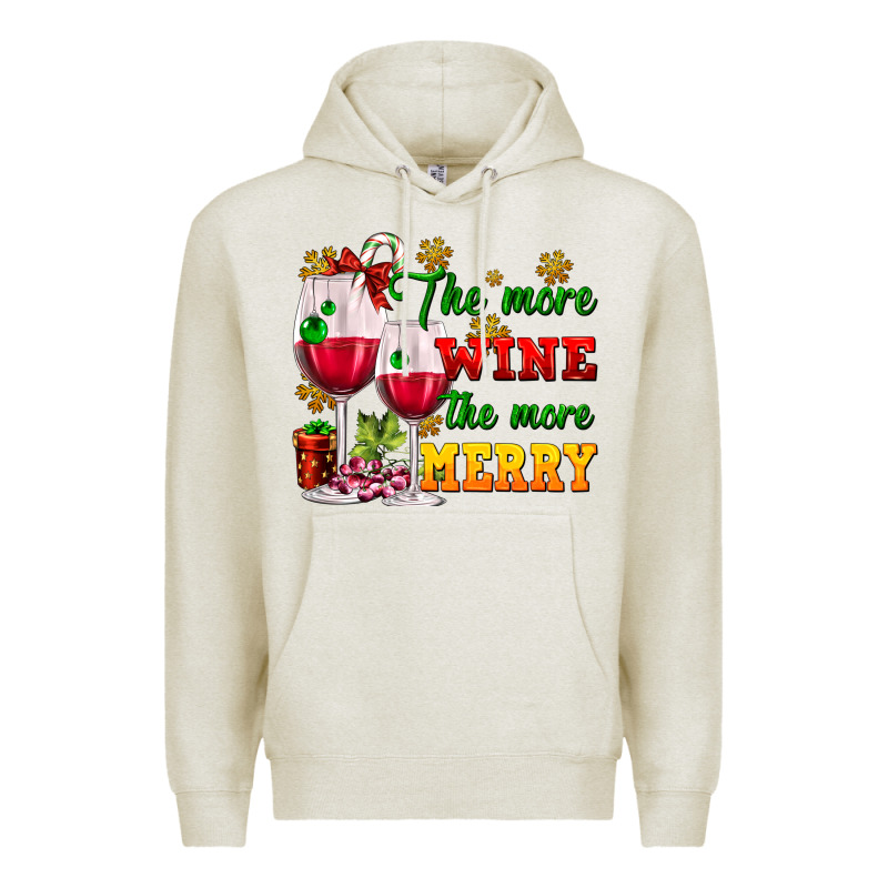 The More Wine The More Merry Premium Hoodie by AdoDesignShop | Teevron